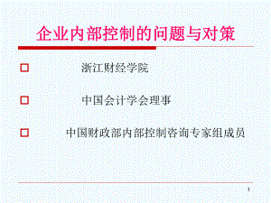 企业内部控制存在的问题与对策课件.ppt