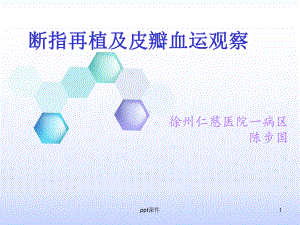 断指再植及血运观察课件.ppt