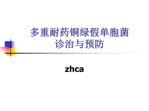 多重耐药铜绿假单胞菌课件.ppt