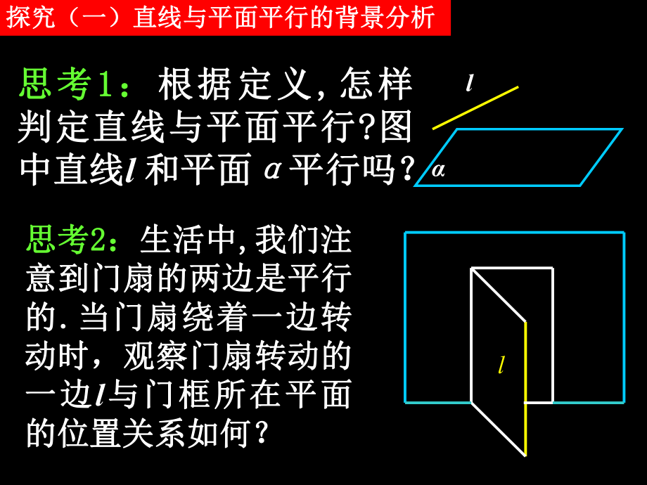 直线与平面平行的判定课件.ppt_第3页