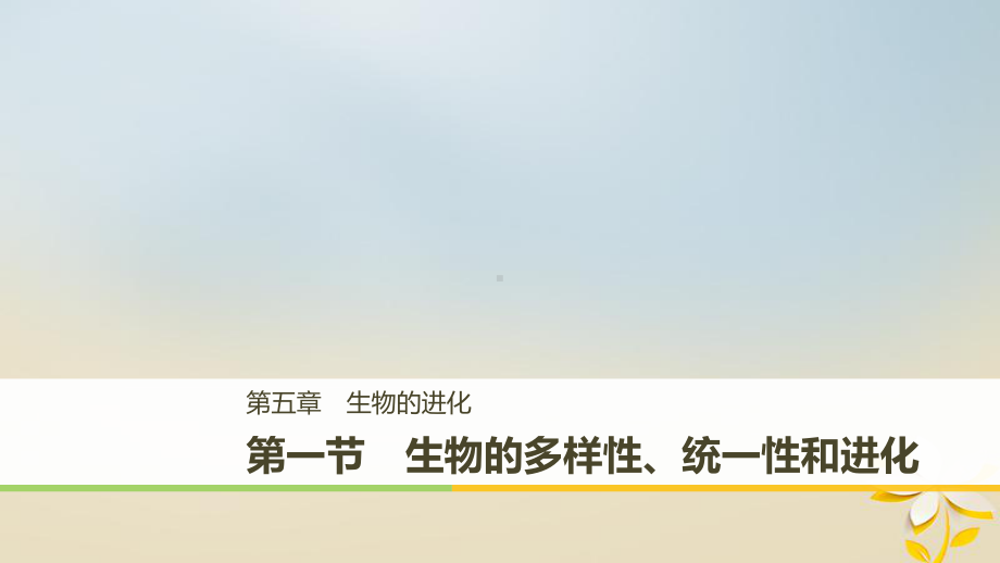 高中生物第五章生物的进化第一节生物的多样性、统一性和进化课件浙科版必修2.ppt_第1页