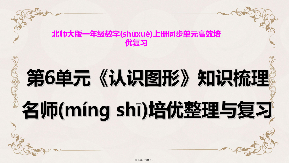 北师大版六年级数学上册整理与复习认识图形2021年课件.pptx_第2页