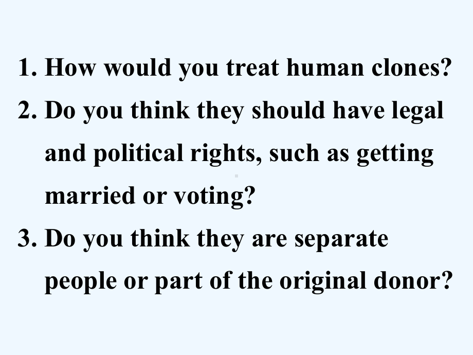 人教版高中英语选修8-Unit-2《Cloning》(Workbook-Listening)课件.ppt（纯ppt,不包含音视频素材）_第3页