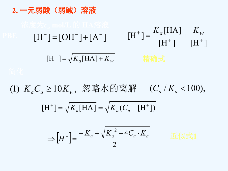 分析化学-第5章-酸碱滴定-b-氢离子浓度计算及缓冲溶液课件.ppt_第3页