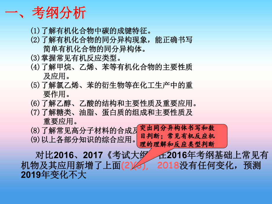 高考化学一轮复习有机化学课件.ppt_第3页