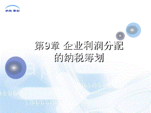 企业利润分配的纳税筹划培训课件.ppt