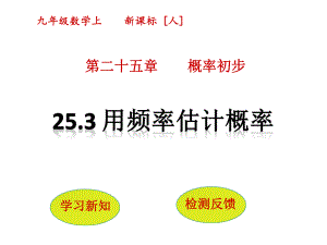 人教版九年级数学上册课件：253-用频率估计概率.ppt