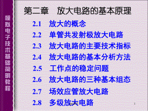 模拟电子技术基础-放大电路的基本原理课件.ppt