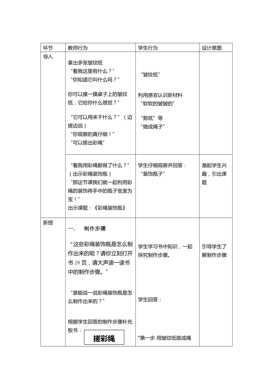 五年级美术上册教案《14. 彩绳装饰瓶》人美版.docx_第2页