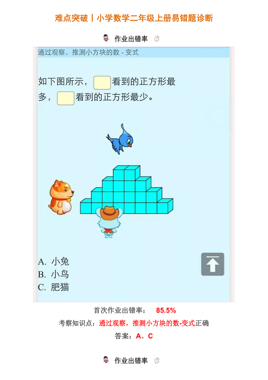 二年级上册数学试题-易错题诊断（解析版）全国通用.docx_第1页