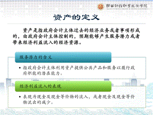 《政府会计实务第五版》课件1.资产概述.pptx