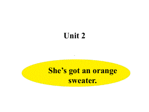 三年级下册英语课件-M10 Unit 2 She's got an orange sweater. 外研版（三起）(共13张PPT).ppt