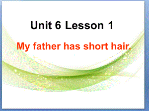 鲁科版四上-精美课件：Unit-6《Lesson-1-My-father-has-short-hair》课件.ppt（纯ppt,不包含音视频素材）