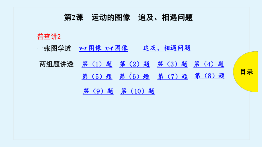 高中物理提分宝典第2课-运动的图像-追及、相遇问题课件.pptx_第1页