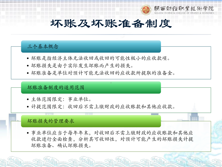 《政府会计实务第五版》课件3.坏账准备的核算.pptx_第1页