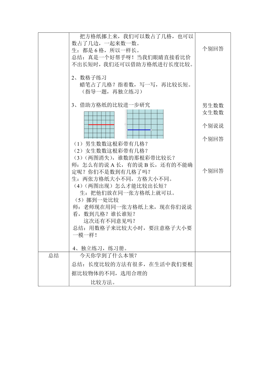 一年级下册数学教案-5.3 长度比较▏沪教版 (44).doc_第3页