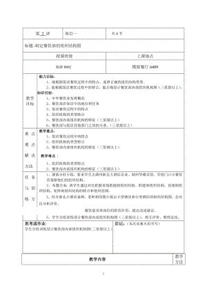 《餐饮服务与管理综合实训（第3版）》教案-制定餐饮部的组织结构图（三星级以上）教案.doc