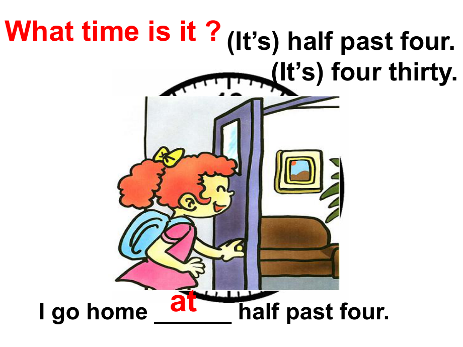 六年级上册英语课件－Unit1 I go to school at 8：00（Lesson4) ｜人教精通版 (共21张PPT).ppt_第3页