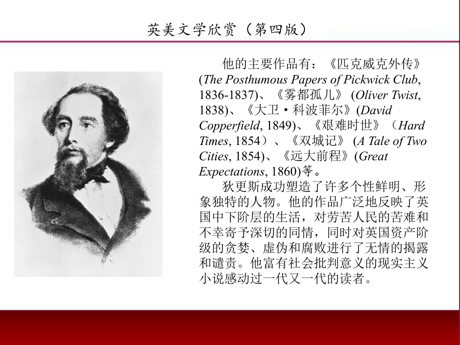 《英美文学欣赏（第四版）》课件English Literature Unit 5 Charles Dickens.pptx_第3页