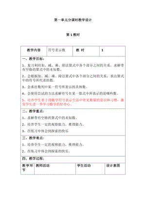 五年级上册数学教案-1.1 复习与提高（用符号表示数）▏沪教版(1).docx