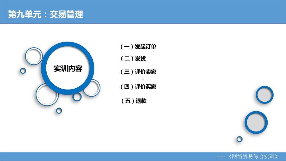 《网络贸易综合实训教程》课件第九单元：交易管理实训任务.pptx_第2页