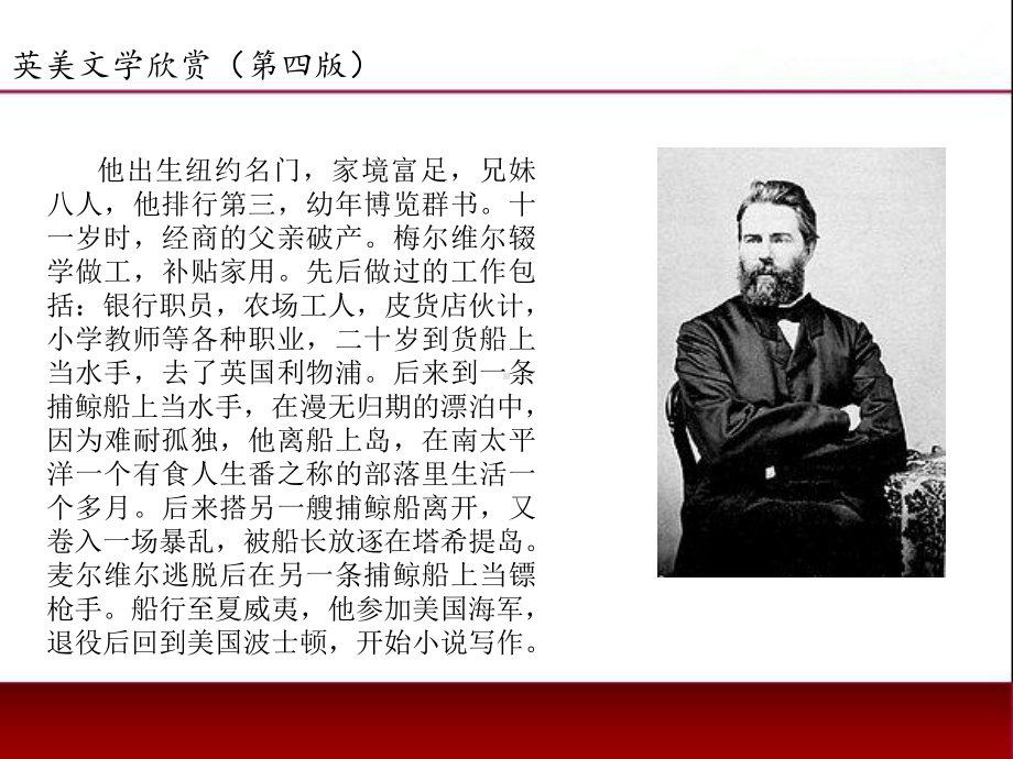 《英美文学欣赏（第四版）》课件American Literature Unit 2 Herman Melville.ppt_第3页