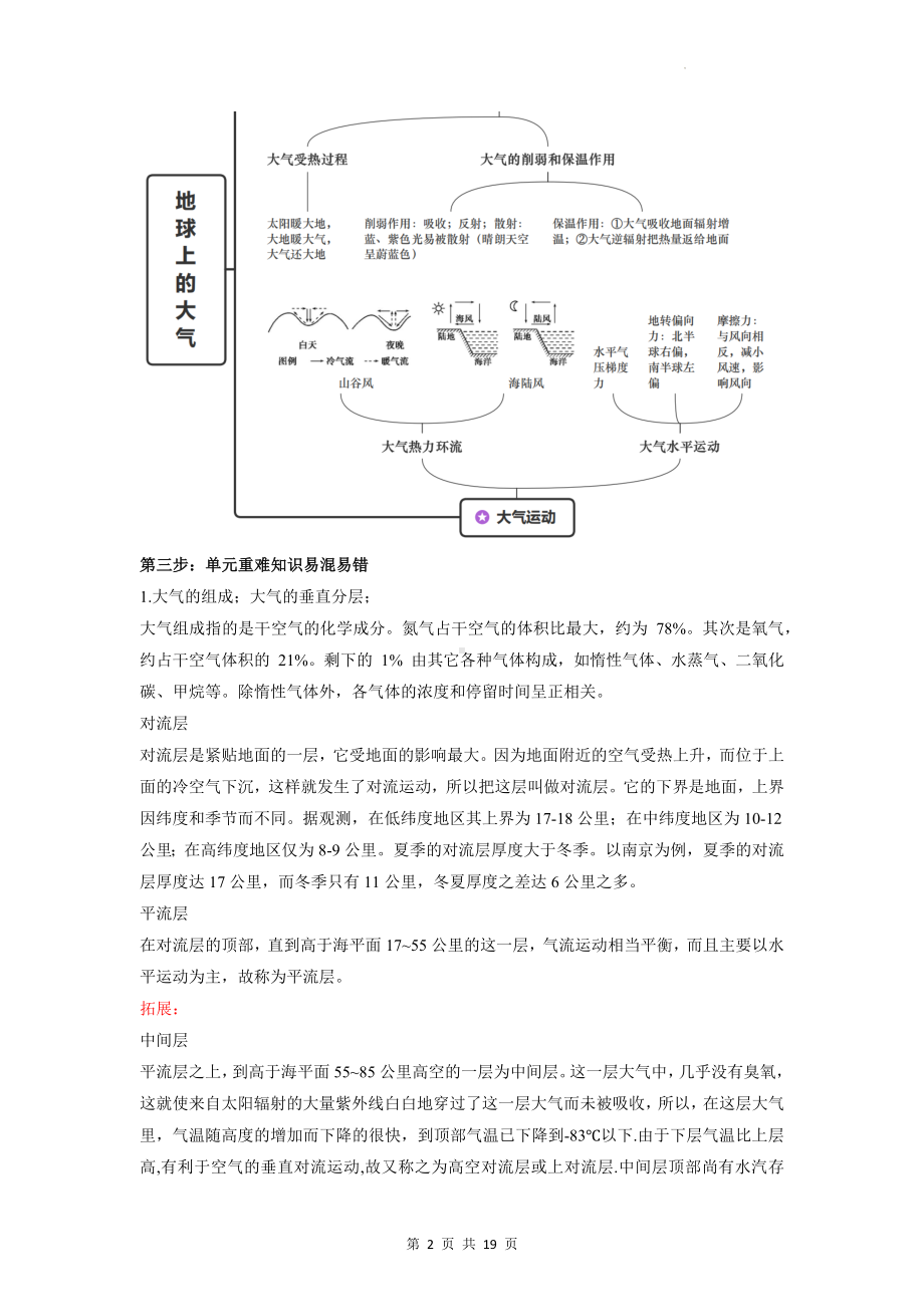 人教版（2019）高一地理必修第一册第二章 地球上的大气 单元知识点复习与练习题汇编（含答案解析）.docx_第2页