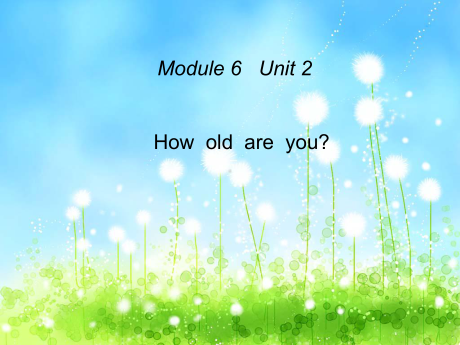 三年级上册英语课件－unit2 How old are you？ ｜外研版（三起） (共21张PPT).ppt_第1页