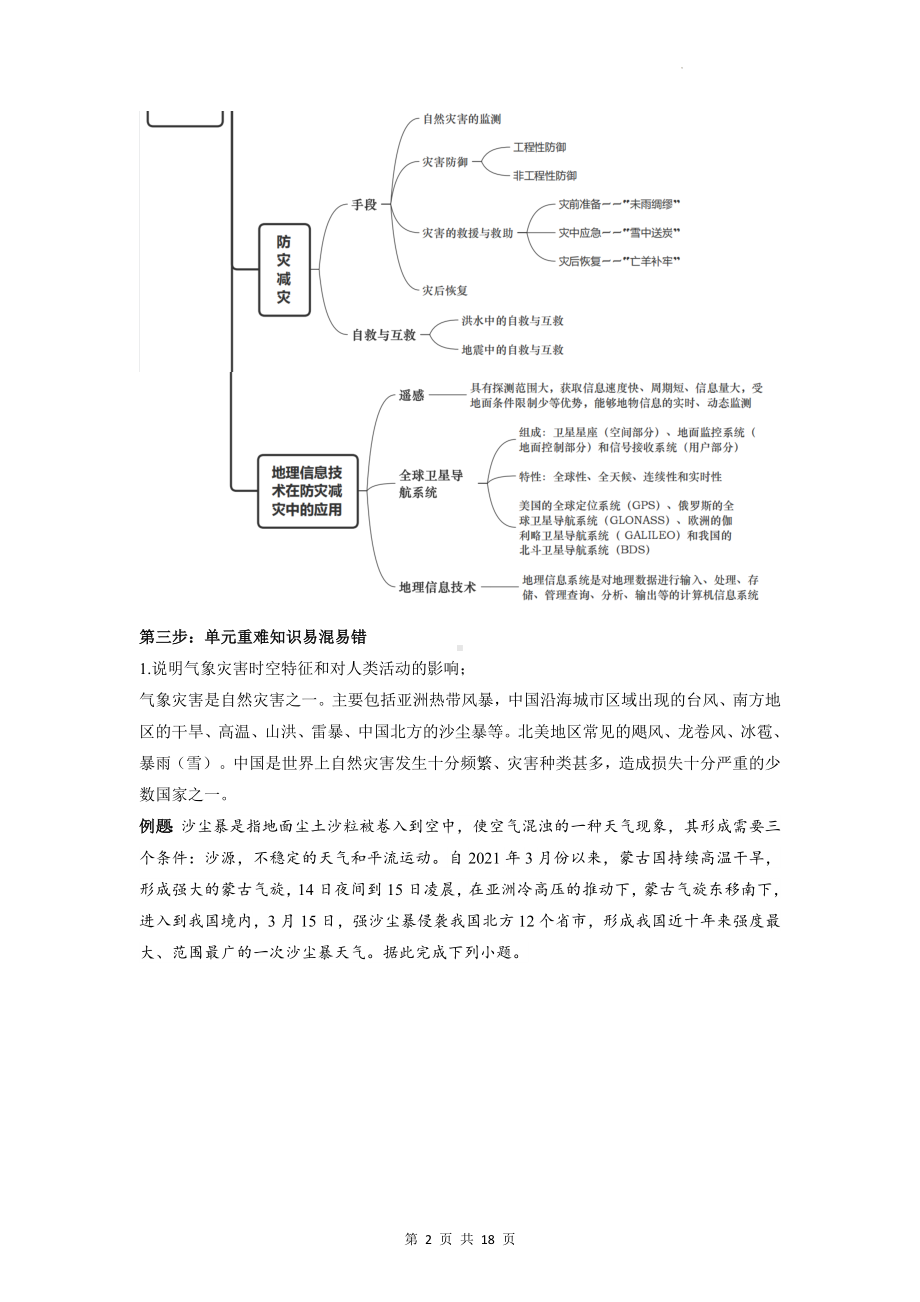 人教版（2019）高一地理必修第一册第六章 自然灾害 单元知识点复习与练习题汇编（含答案解析）.docx_第2页