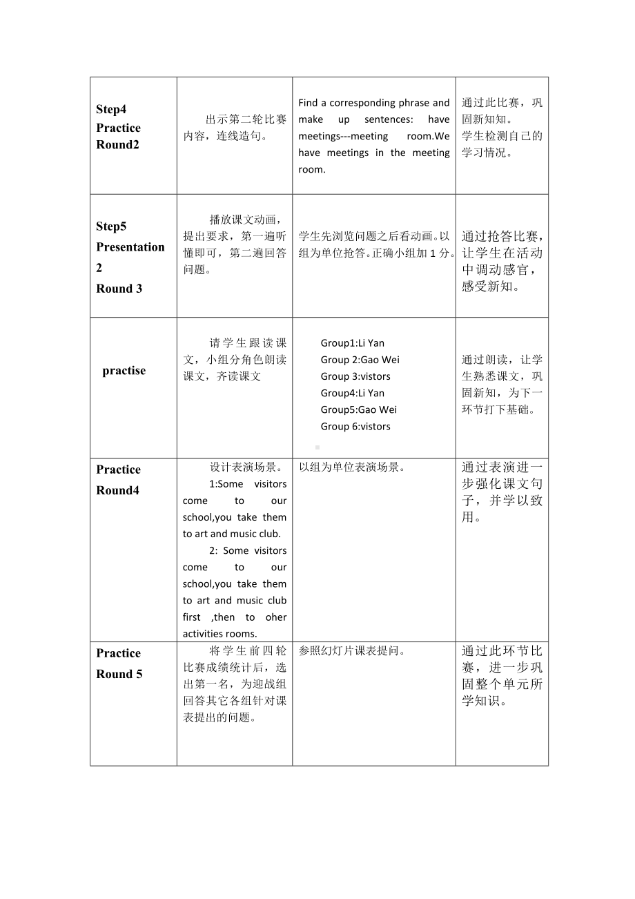 五年级下册英语教案-Unit 1 Welcome toour school!Lesson 5 人教精通版 .doc_第3页