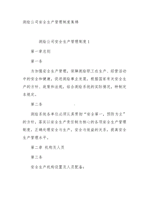 测绘公司安全生产管理制度集锦.docx