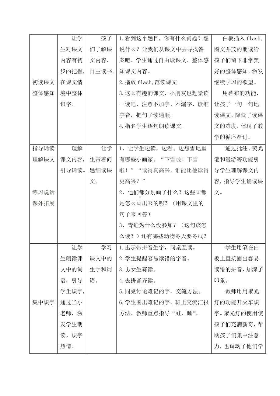 一年级上册语文教案-12 雪地里的小画家（27）-部编版.docx_第2页