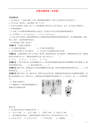 中考物理总复习 阿基米德原理.doc