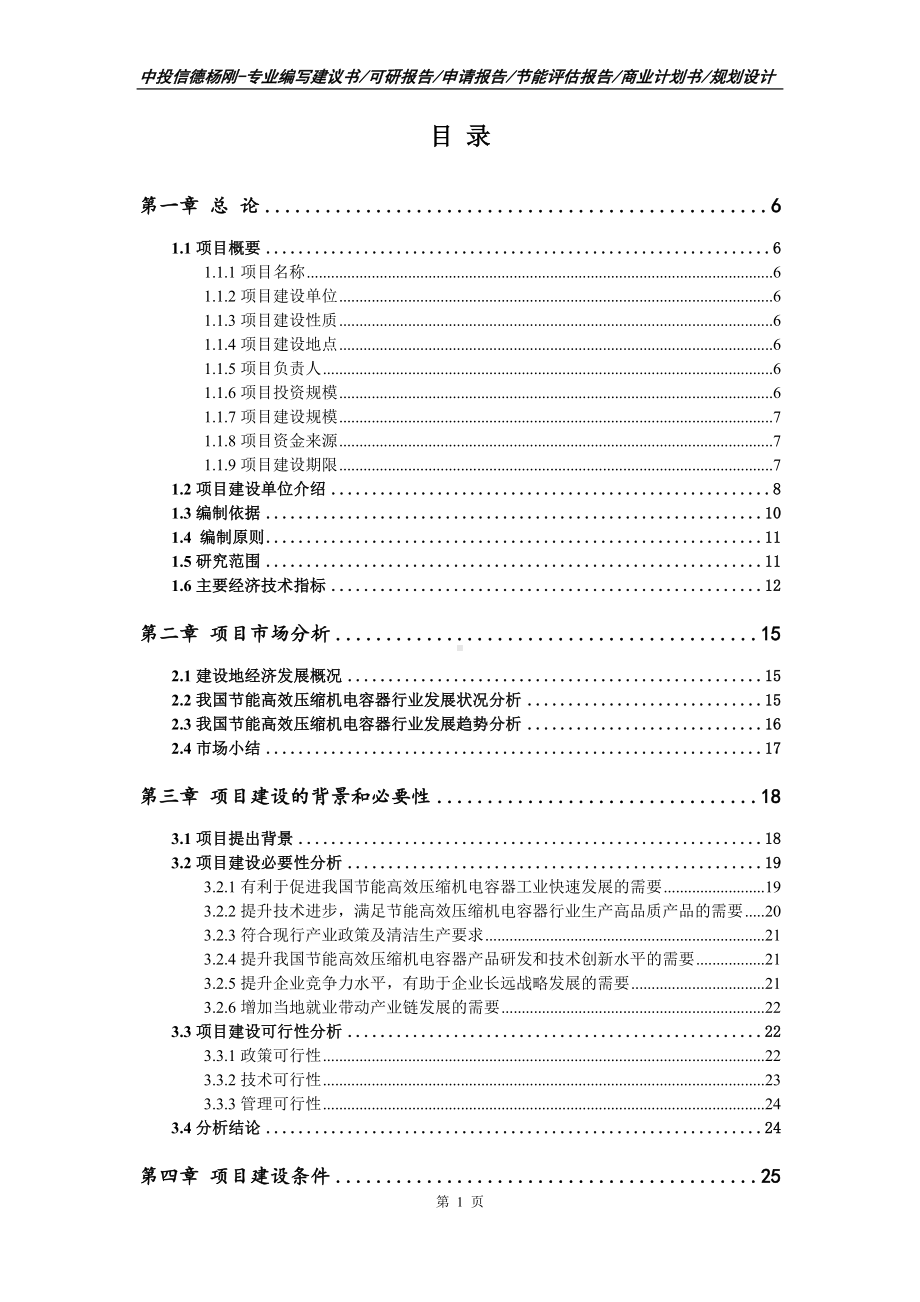 节能高效压缩机电容器项目申请立项可行性研究报告.doc_第2页