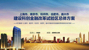 完整内容上海市、南京市、杭州市、合肥市、嘉兴市建设科创金融改革试验区总体方案学习ppt学习课件.pptx