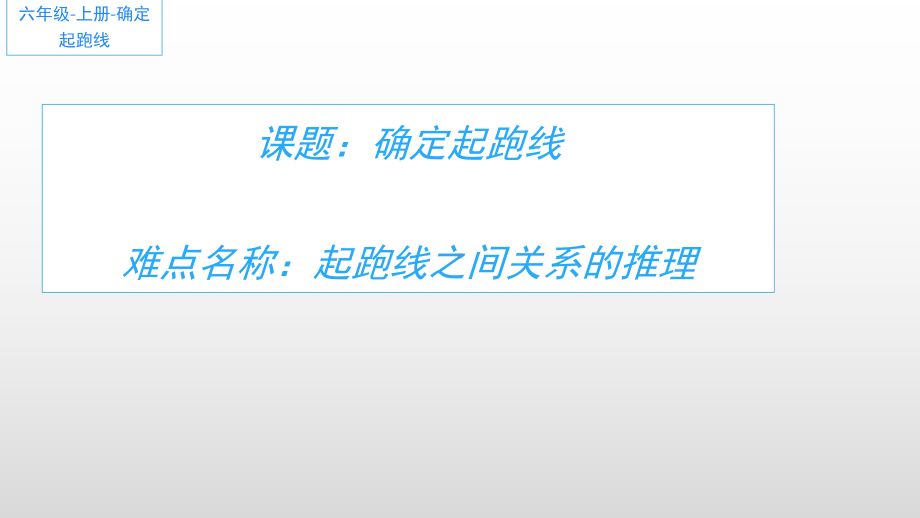 六年级上册数学课件-确定起跑线2-人教版(共11张PPT).ppt_第1页