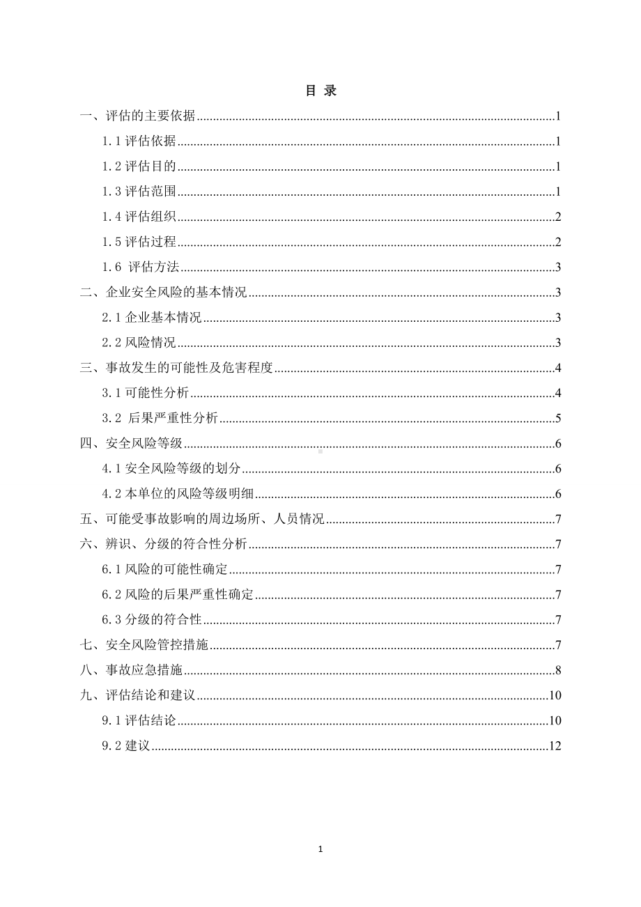 公司生产安全风险评估报告范本参考模板范本.docx_第1页