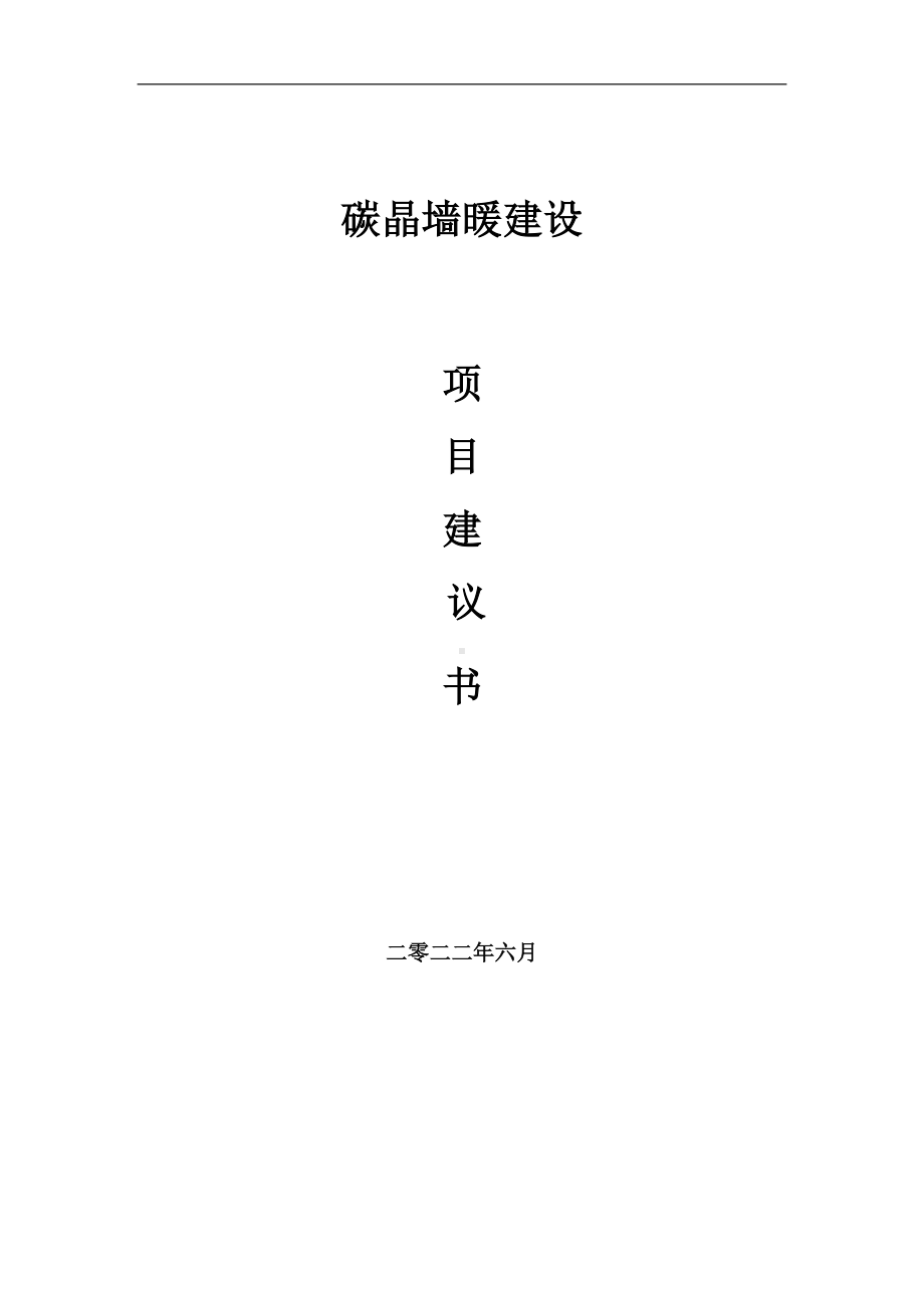 碳晶墙暖项目建议书（写作模板）.doc_第1页