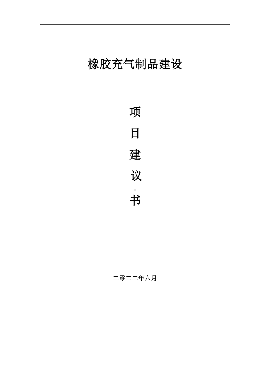 橡胶充气制品项目建议书（写作模板）.doc_第1页