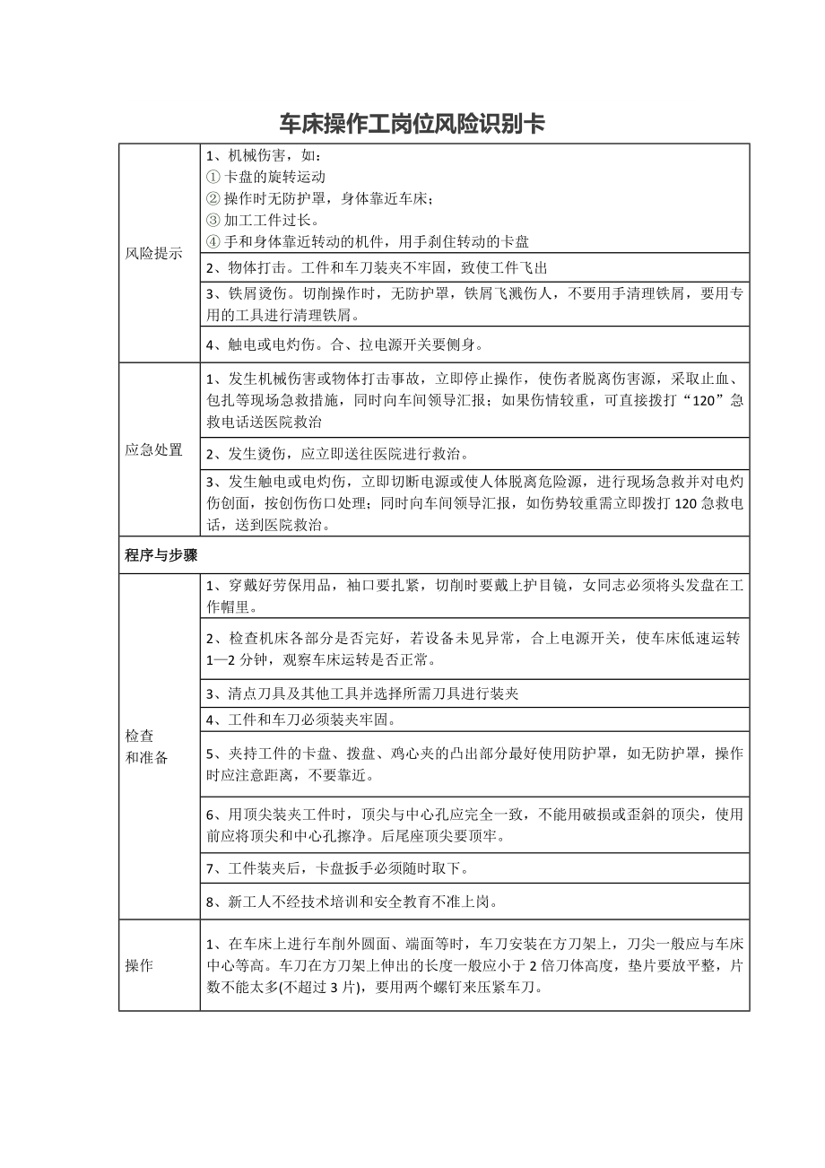 机械企业各类风险告知卡汇编参考模板范本.docx_第3页