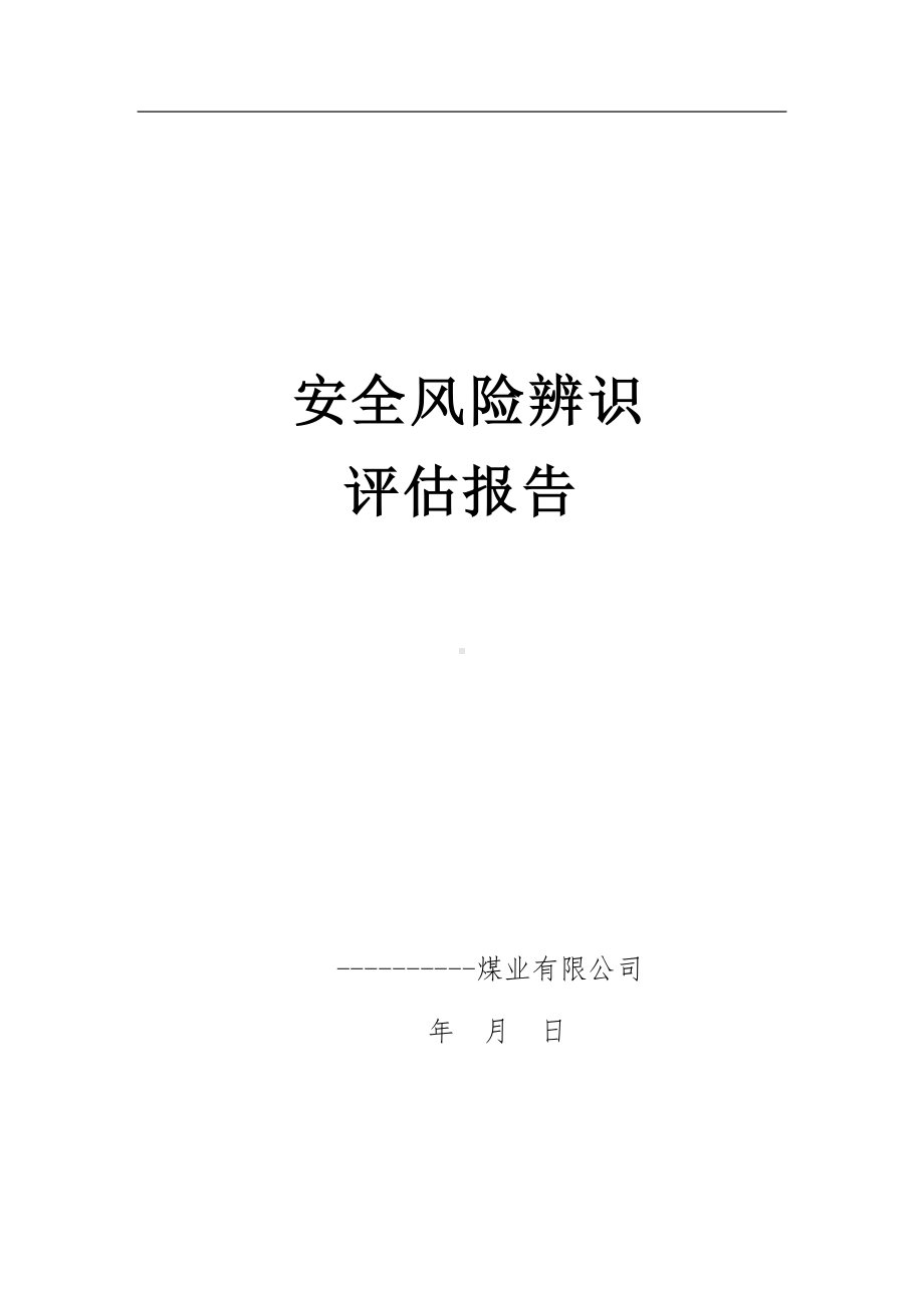 煤矿公司安全风险辨识评估报告参考模板范本.docx_第1页