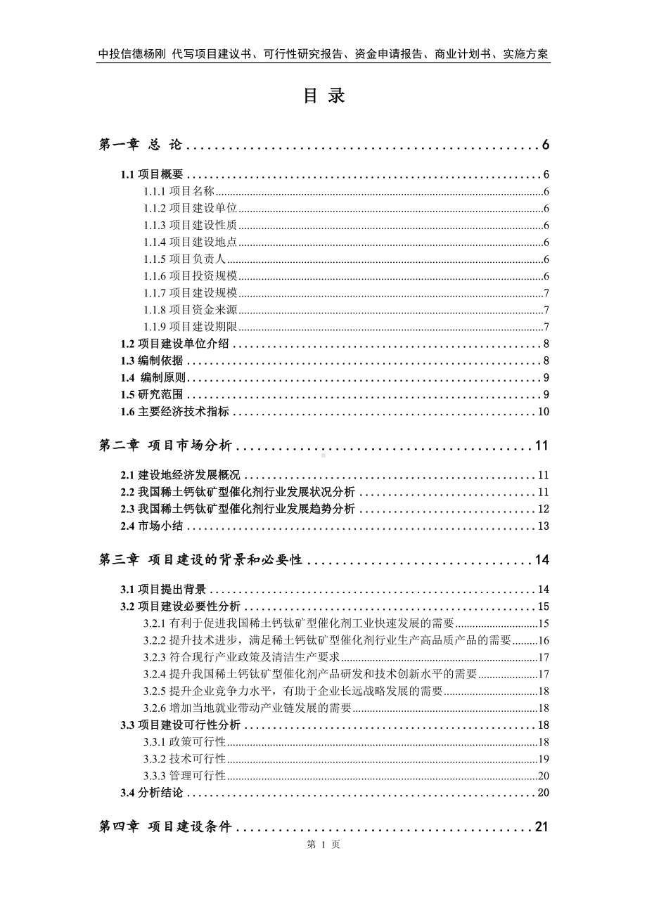 稀土钙钛矿型催化剂项目可行性研究报告.doc_第2页