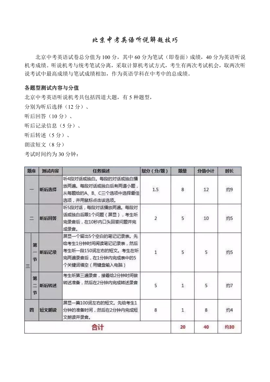 2023年北京市中考英语 听说应试技巧.docx_第1页