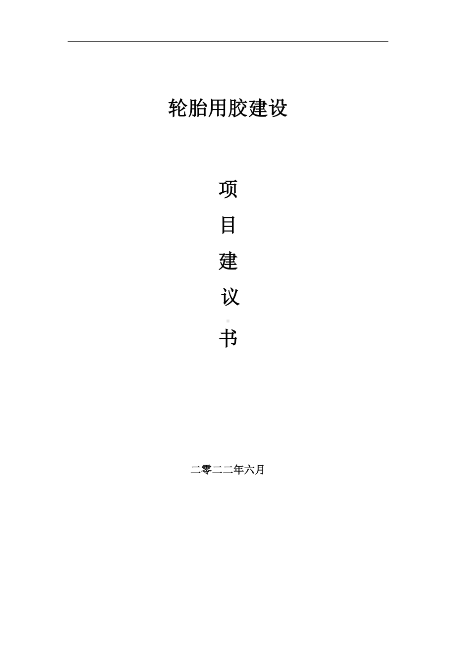 轮胎用胶项目建议书（写作模板）.doc_第1页