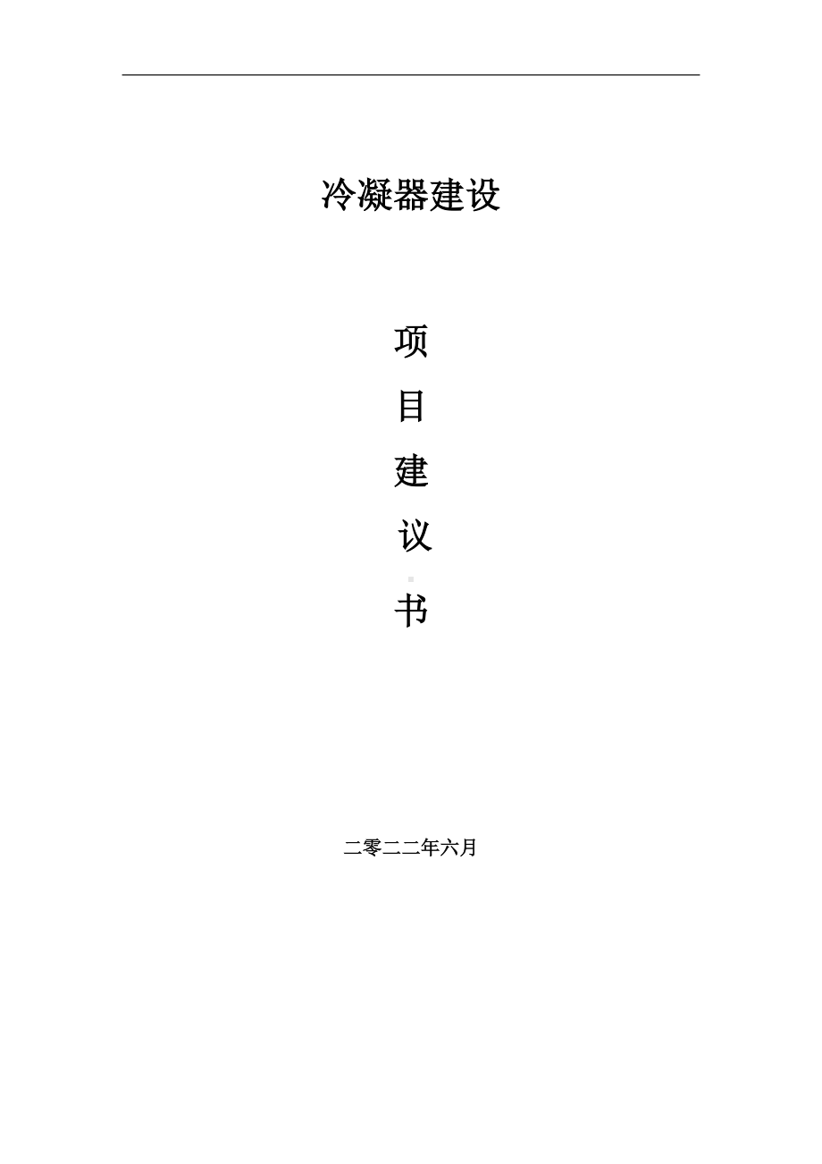 冷凝器项目建议书（写作模板）.doc_第1页