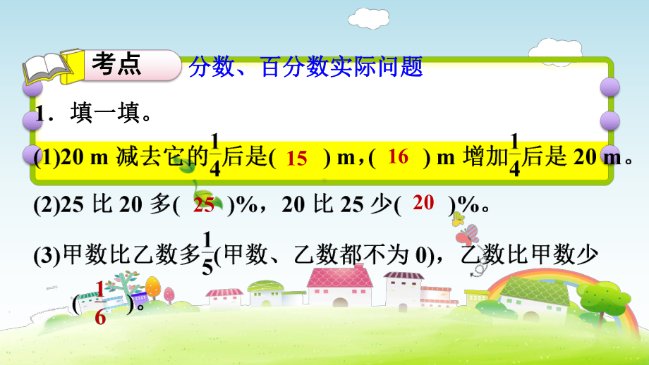 六年级下册数学课件-6 整理与复习 1 数与代数 数的运算》解决分数、百分数实际问题 人教版(共12张PPT).ppt_第3页