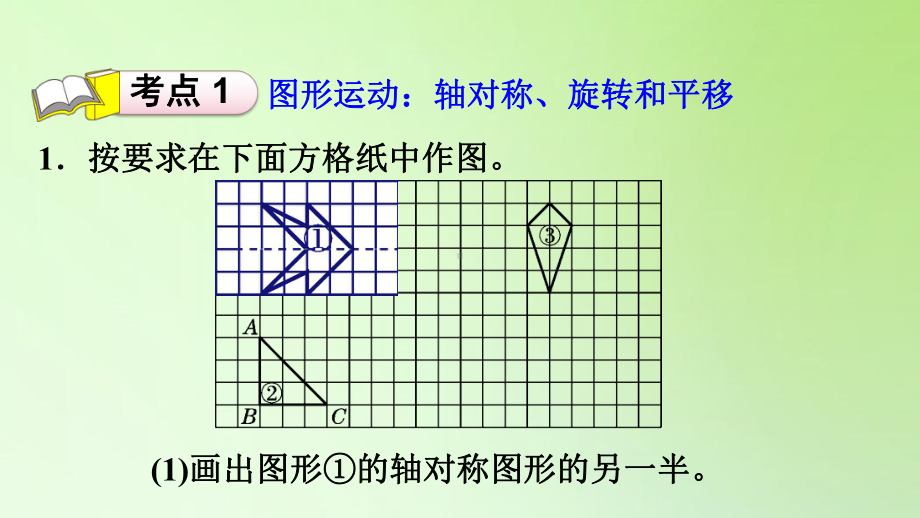 六年级下册数学课件-6 整理与复习 2 图形与几何 图形的运动 人教版(共10张PPT).ppt_第3页