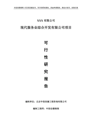 现代服务业综合开发有限公司可行性研究报告建议书.doc