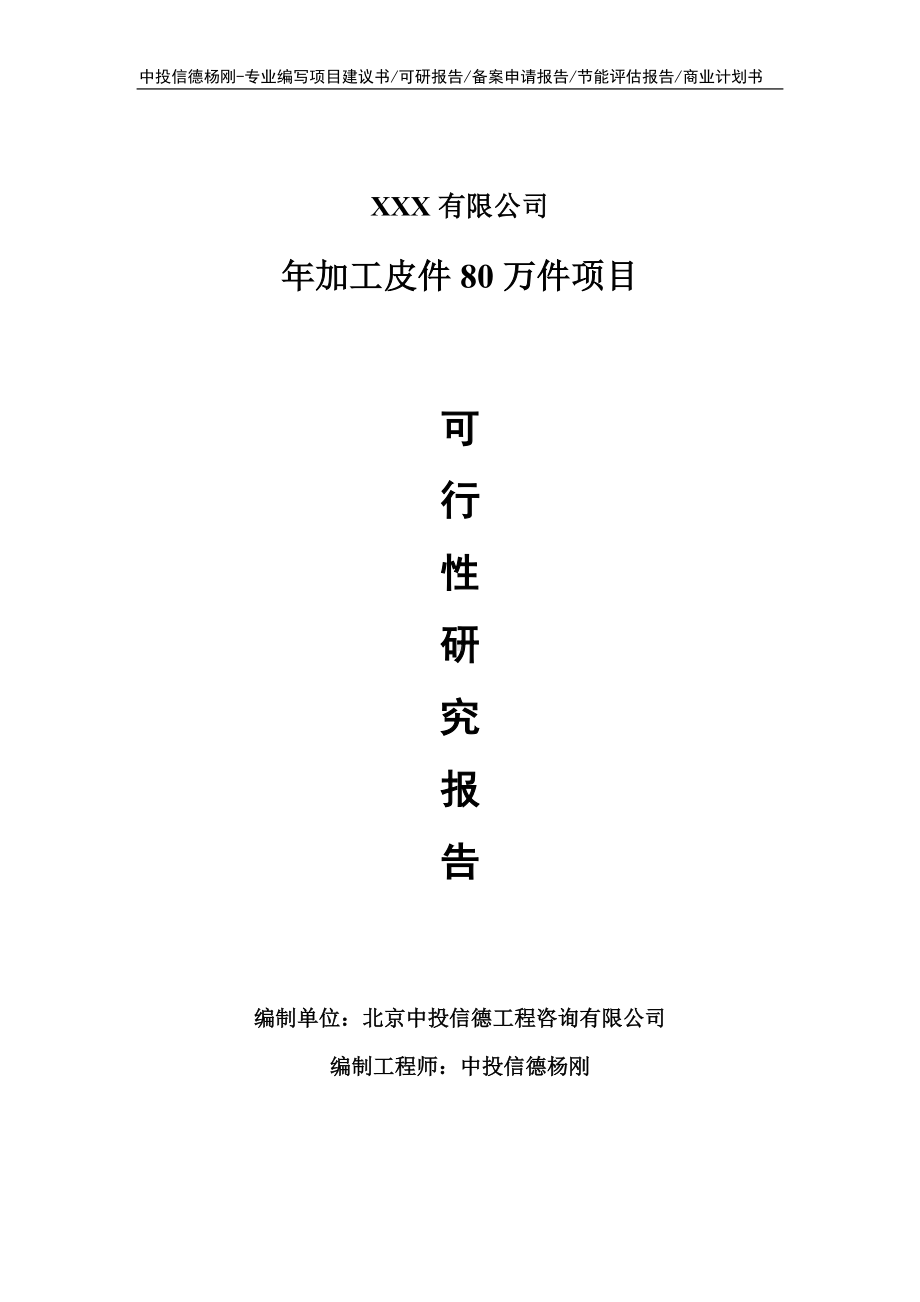 年加工皮件80万件项目可行性研究报告.doc_第1页