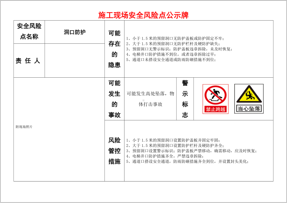 施工现场安全风险点公示牌参考模板范本.docx_第3页